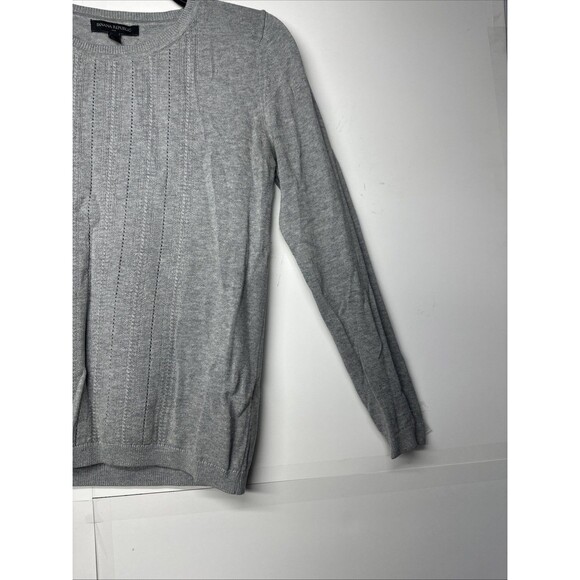 Banana Republic Women’s Sweater XS Light Gray Long Sleeve Knit Pullover - Picture 4 of 9